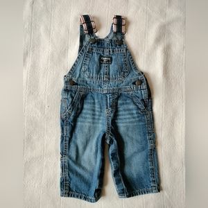 Oshkosh denim overall with canvas straps for 3 month old baby